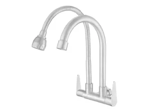 NIETZ Twin Spout Wall Sink Tap (BIG+NORMAL)
