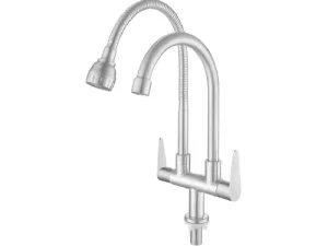 NIETZ Twin Spout Pillar Sink Tap (BIG+NORMAL)