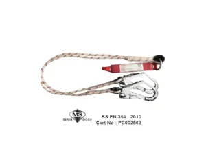 NIETZ 1.8M Lanyard with 2 Big Steel Hook & Energy Absorber