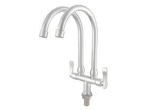 NIETZ Twin Cold Pillar Sink Tap