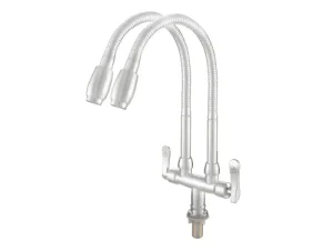 NIETZ Twin Flexible Cold Pillar Sink Tap