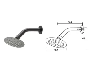 NIETZ Professional Shower Head Round 4IN