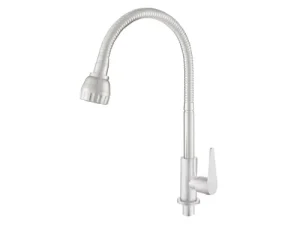 NIETZ SUS304 Flexible Spout Vertical Pillar Sink Tap (BIG)