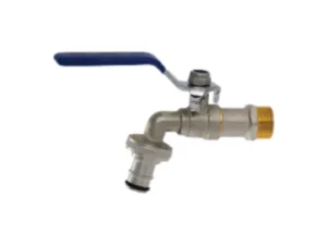 NIETZ Brass Nickle Union Ball Bid Tap (Chrome Blue Handle)