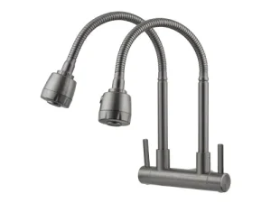 NIETZ Twin Flexible Wall Sink Tap
