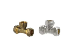 NIETZ ECFIT Copper CXCXC Tee & ECFIT Compression Nickle Plated EQ
