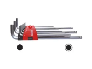 NIETZ 9pcs Extra Long Ball Point Hex Wrench Set (Satin)