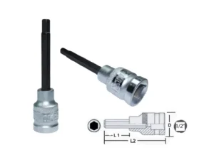 NIETZ 1/2” Drive Long Hex Bit (Allen) Socket
