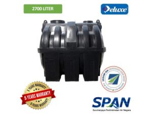 Deluxe PE Septic Tank 2700Liter 9PE SPAN Approved (Horizontal Type)